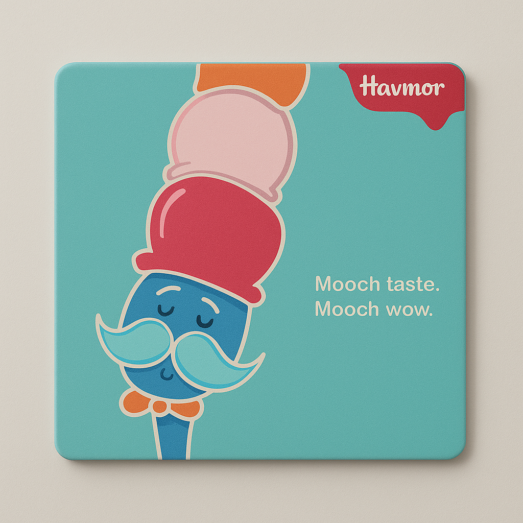 Silicone Rectangle Tea Coaster – Havmor Mooch Design