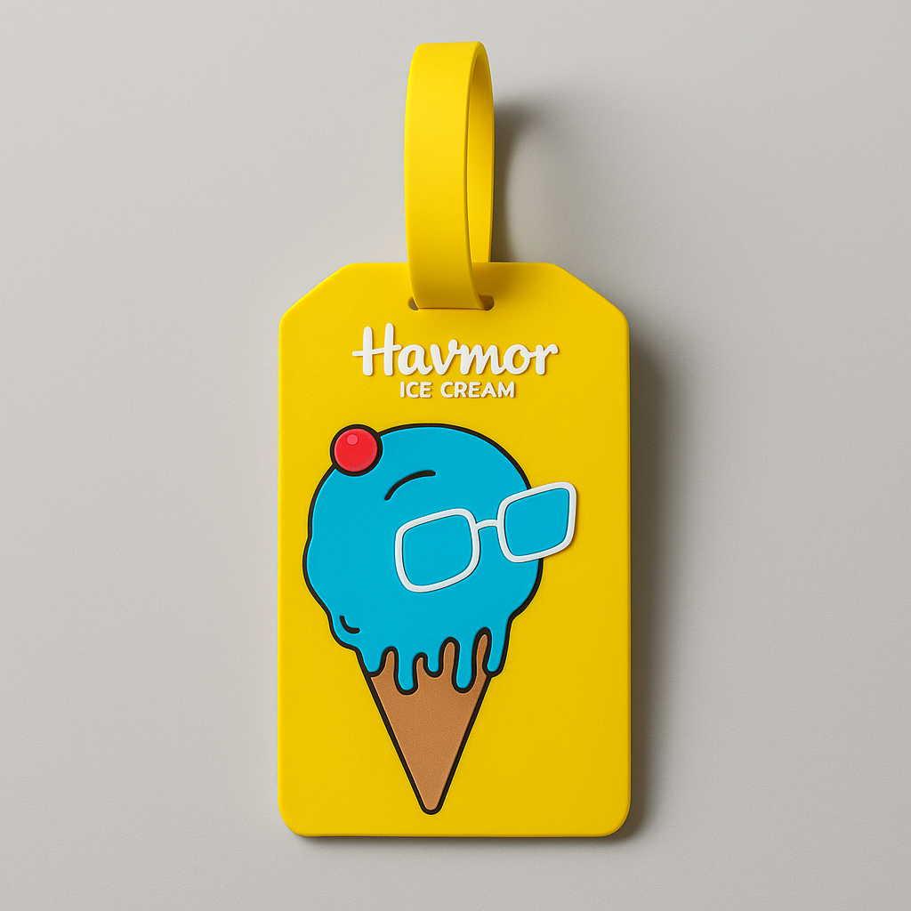 Havmor Ice Cream Silicone Luggage Tag – Fun Travel Accessory